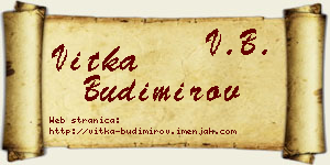 Vitka Budimirov vizit kartica
